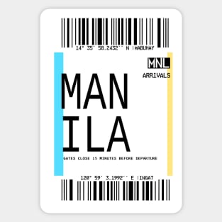 MANILA PLANE TICKET POCKET DESIGN SHIRT STICKER Sticker